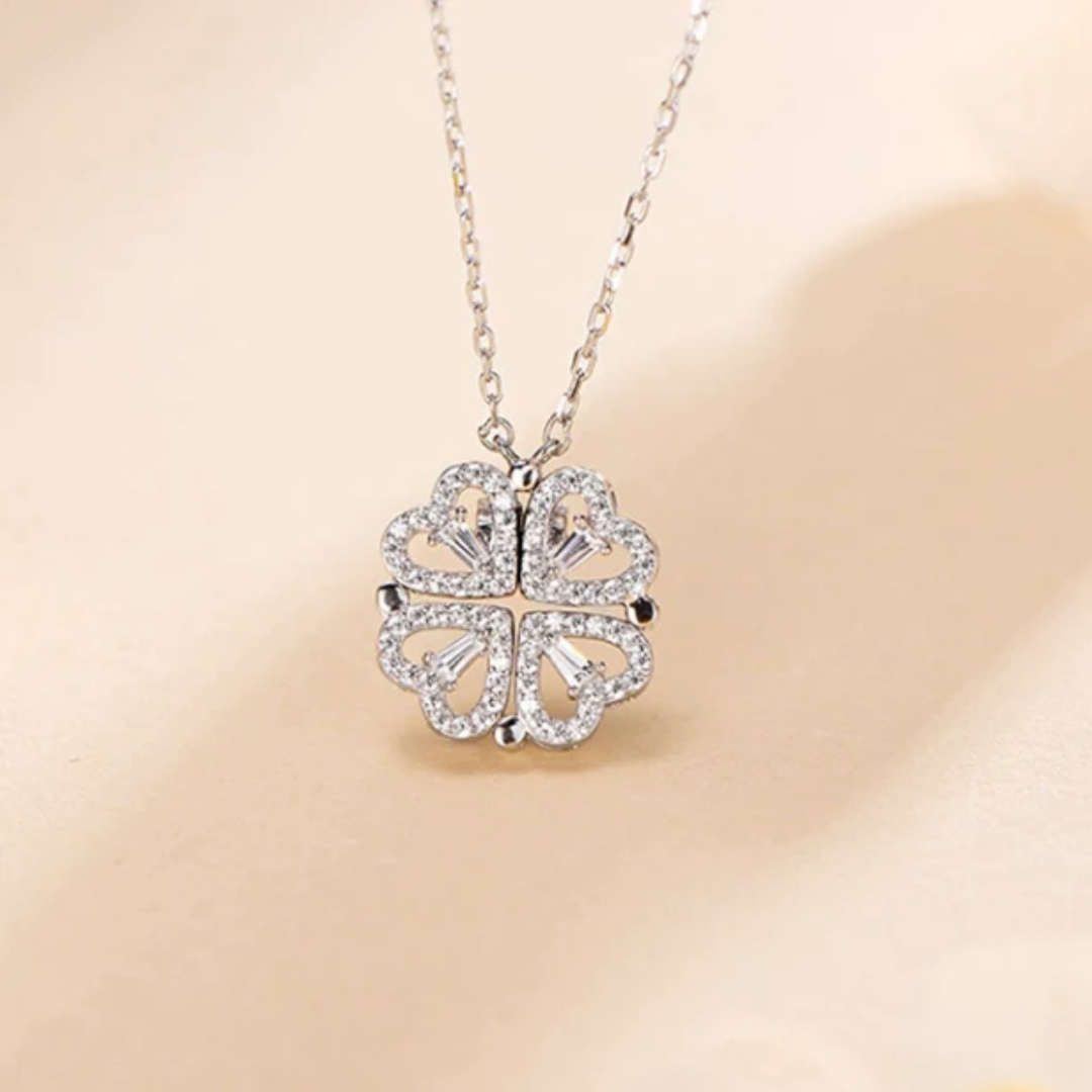 925 Sterling Silver Heart Connect Necklace Auory