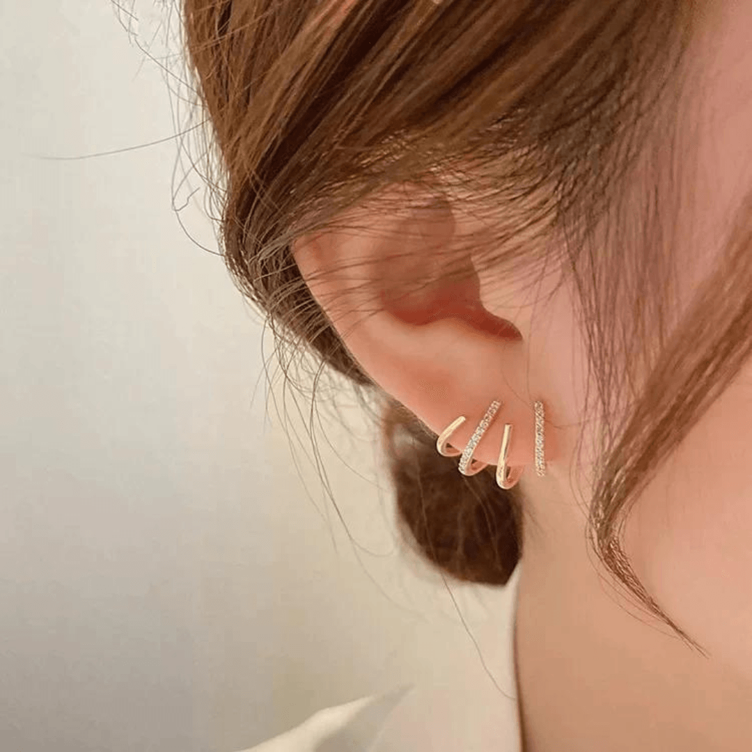18K Gold Ear Cuff Earrings for Women - Set of 2 Cuff India | Ubuy