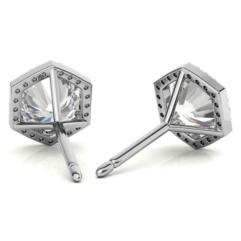 Round Diamond Men's Sterling Silver Stud Earring | Mens diamond stud  earrings, Diamond studs for men, Stud earrings
